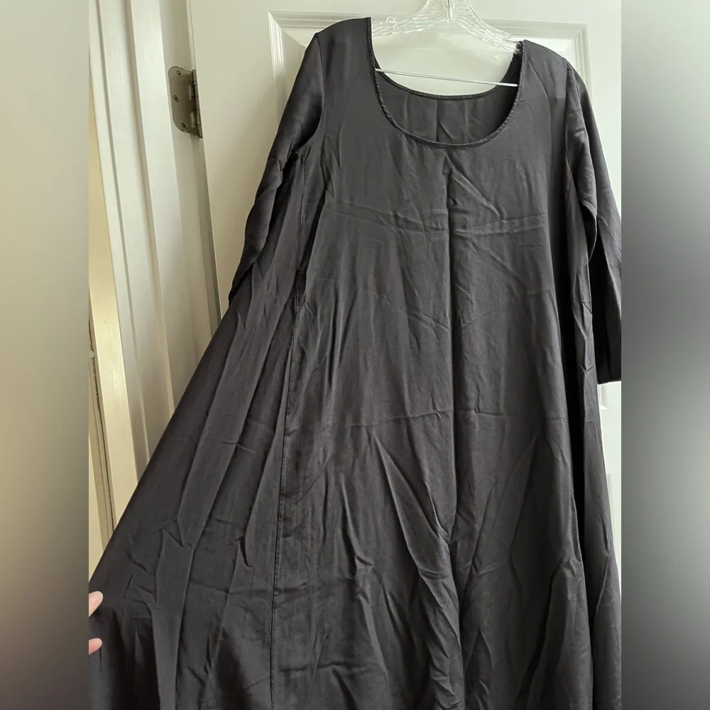 Gaia Conceptions Everyday Wanderer Silk Crepe long flowy maxi dress brand new - Picture 3 of 16